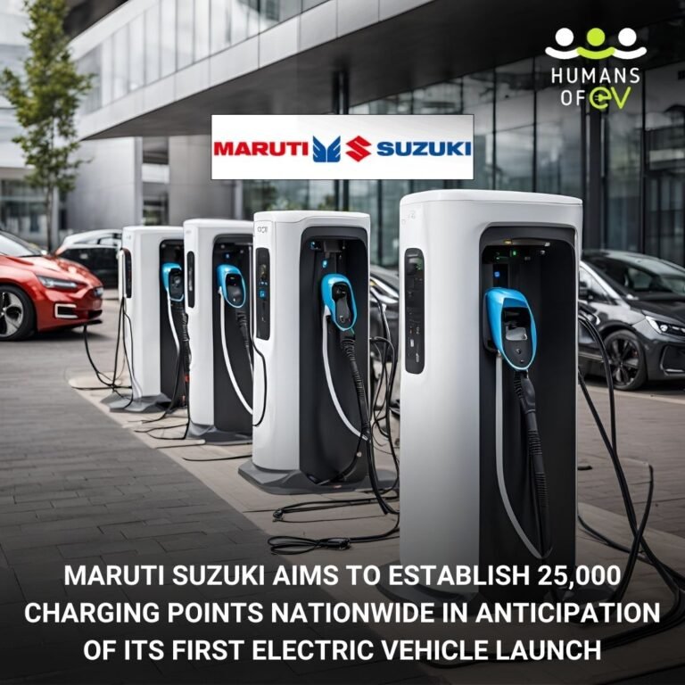 Maruti Suzuki Aims to Establish 25,000 Charging Points Nationwide in Anticipation of Its First Electric Vehicle Launch