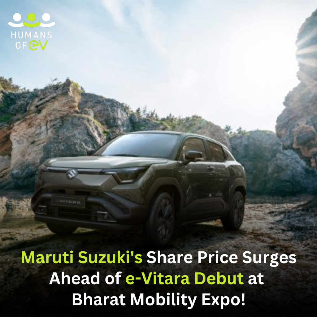 Maruti Suzuki Share Price Rebounds Ahead of e-Vitara EV Launch at Bharat Mobility Expo