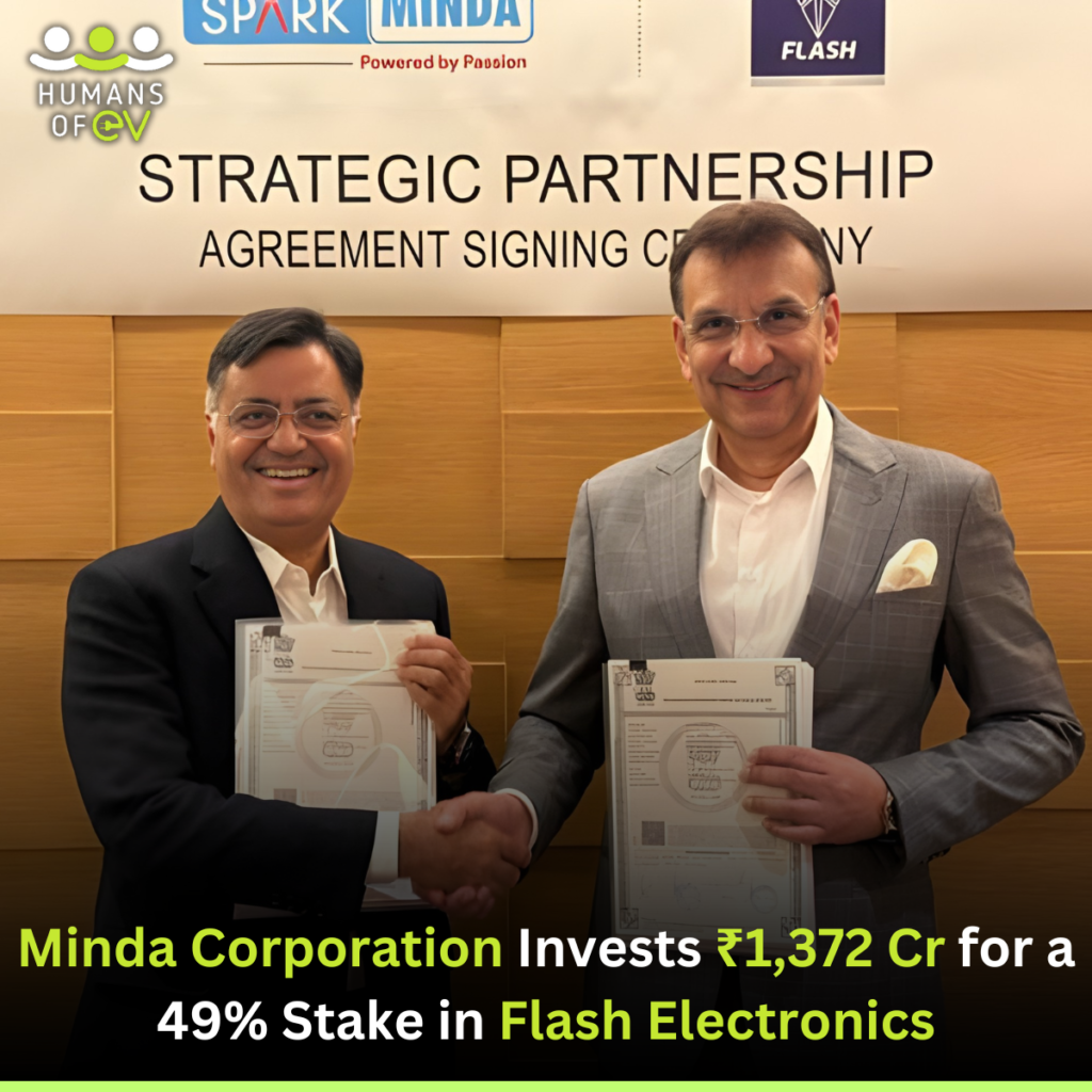 Minda Corporation Invests ₹1,372 Crore for a 49% Stake in Flash Electronics