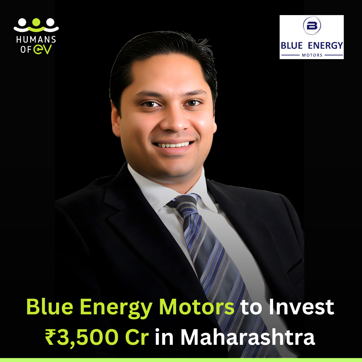 Blue Energy Motors to Invest ₹3,500 Crore in Maharashtra for EV Truck Manufacturing