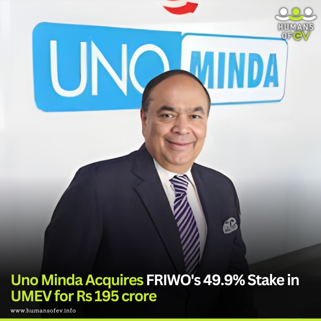 Uno Minda acquires FRIWO's 49.9% stake in UMEV for Rs 195 crore