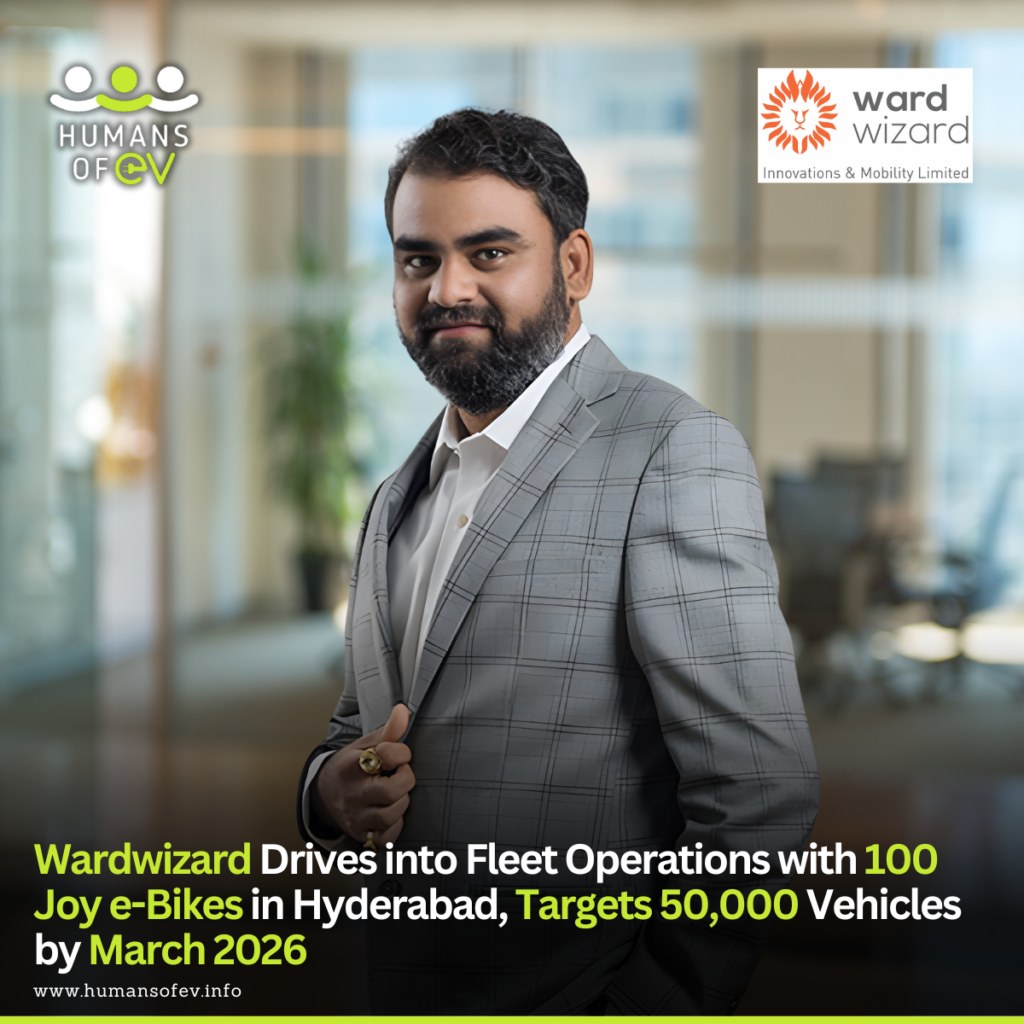 Wardwizard enters fleet operations with 100 Joy e-bike EVs in Hyderabad, targeting 50,000 vehicles by 2026 through an integrated ecosystem approach for last-mile delivery.