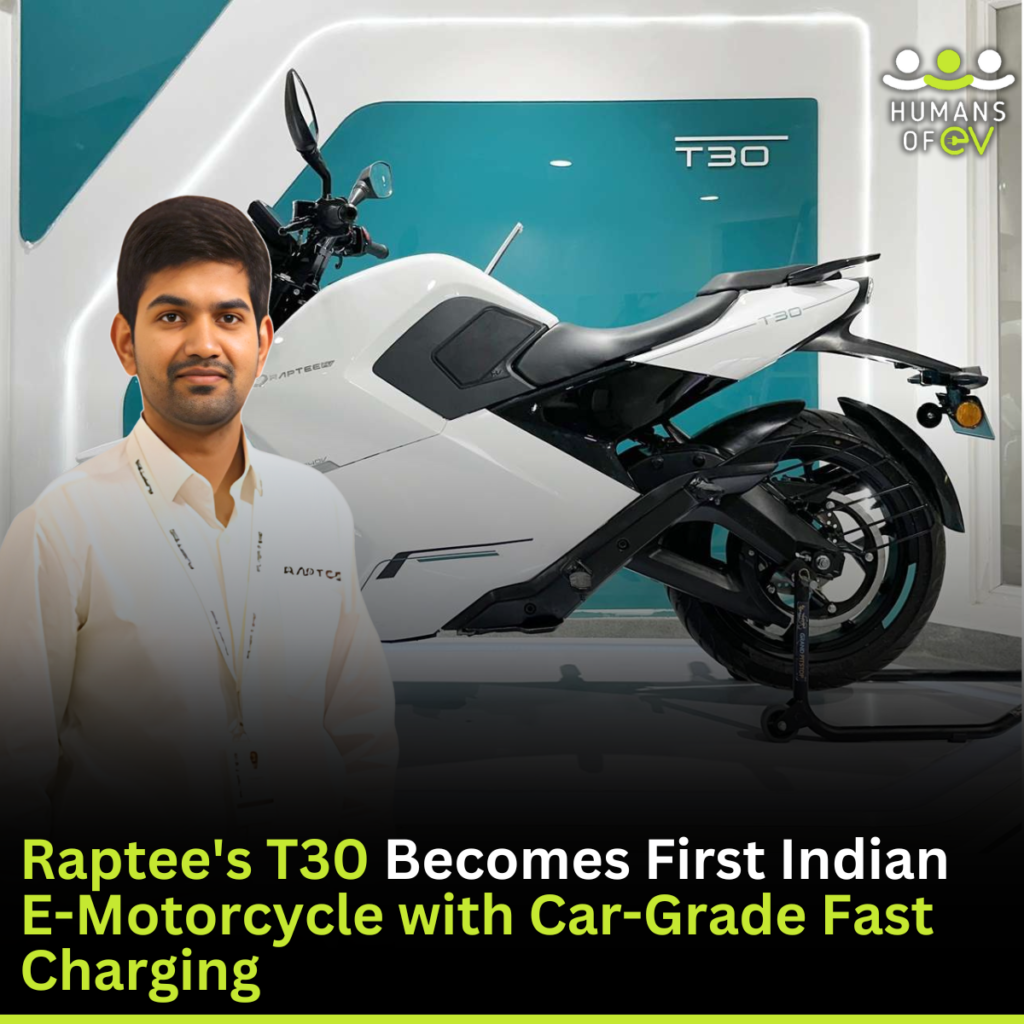 Raptee T30 electric motorcycle ARAI