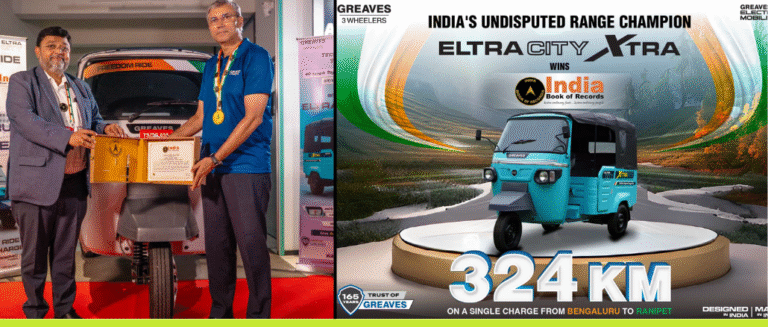 Greaves Electric Mobility’s Eltra City XTRA Sets National Record