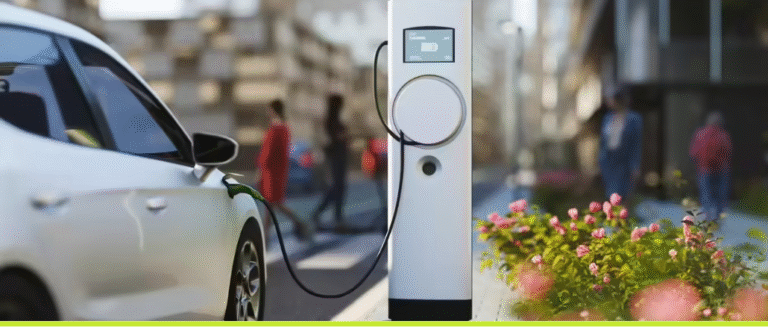 EV Car Charging in EV Station