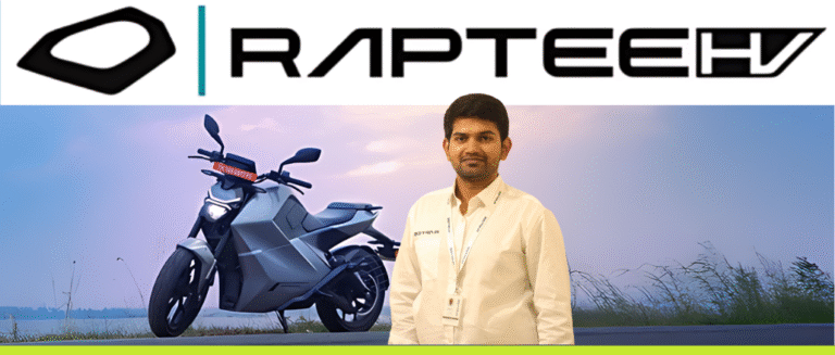 Founder and CEO Dinesh Arjun Raptee.HV T30 Motorcycle