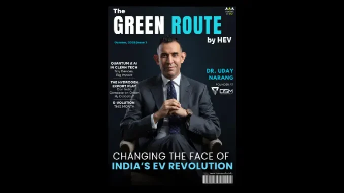 Magazine Cover The Green Route by HEV October 2025 Volume 1 Issue 7